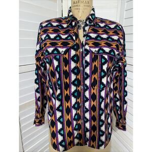 90s Cody James Women’s Western Shirt Rodeo Wear Cowgirl Small Aztec Southwest